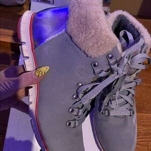 BLUE & SILVER short booties